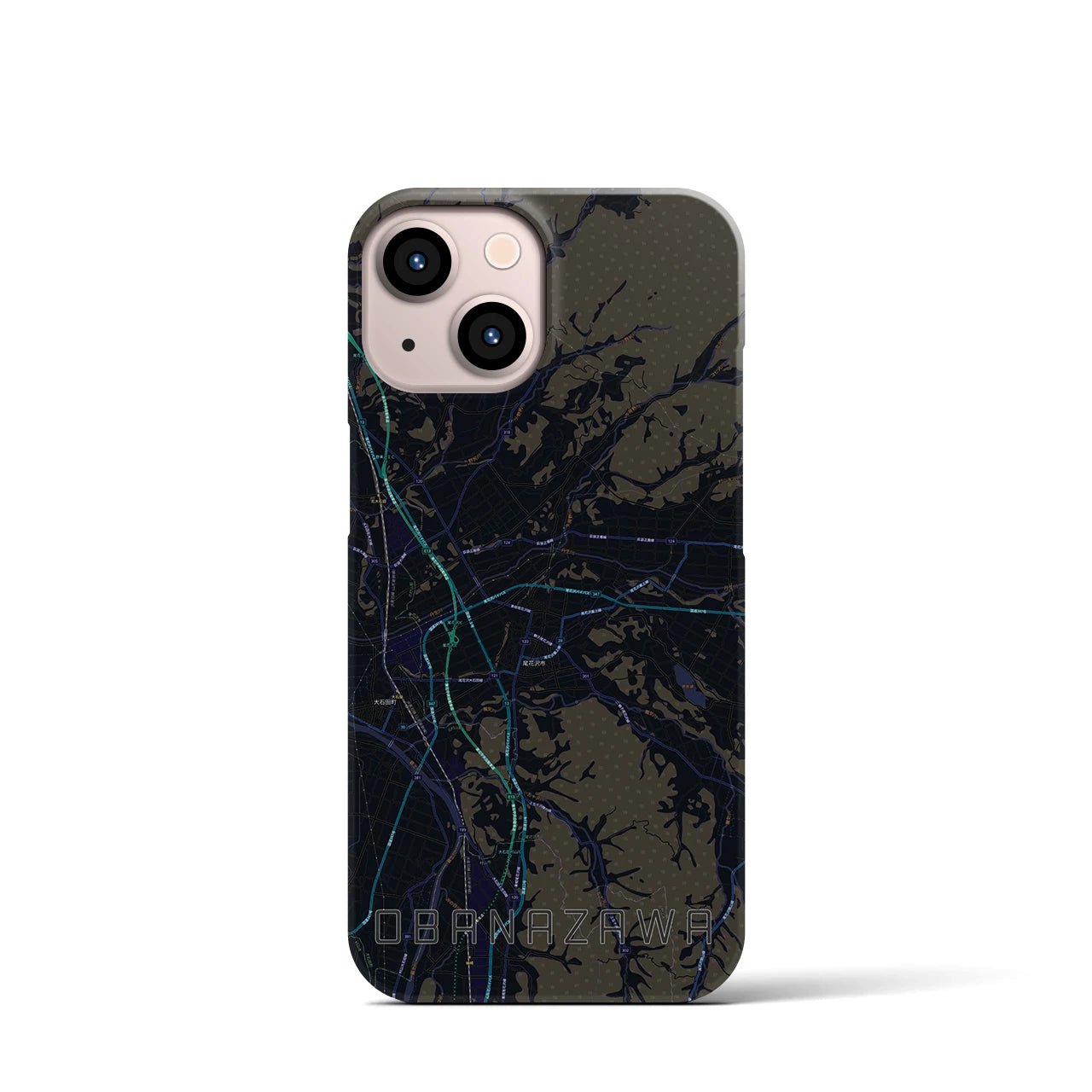 【尾花沢(山形県)】地図柄iPhoneケース(バックカバータイプ)