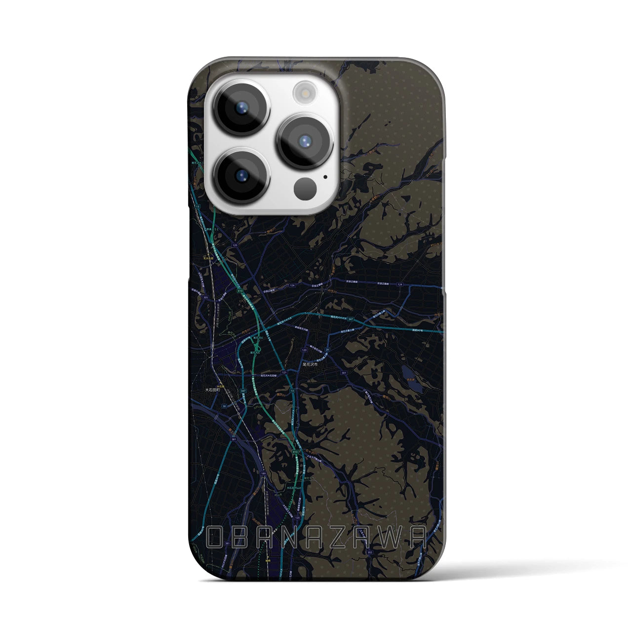 【尾花沢(山形県)】地図柄iPhoneケース(バックカバータイプ)