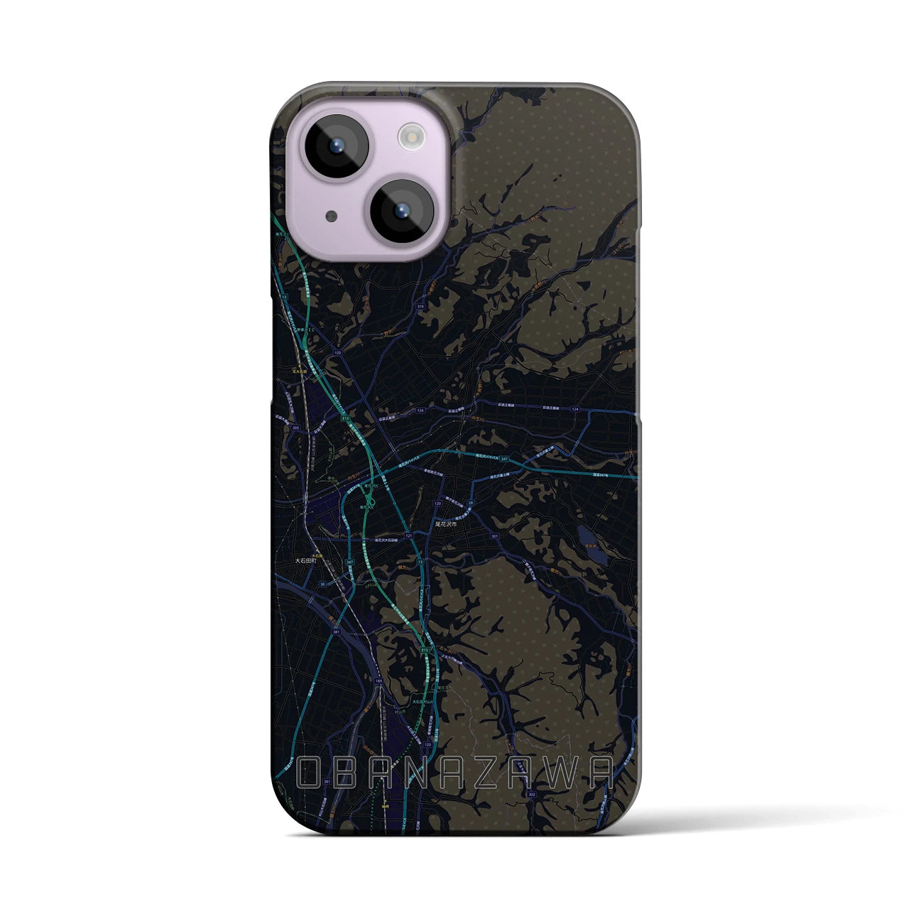 【尾花沢(山形県)】地図柄iPhoneケース(バックカバータイプ)