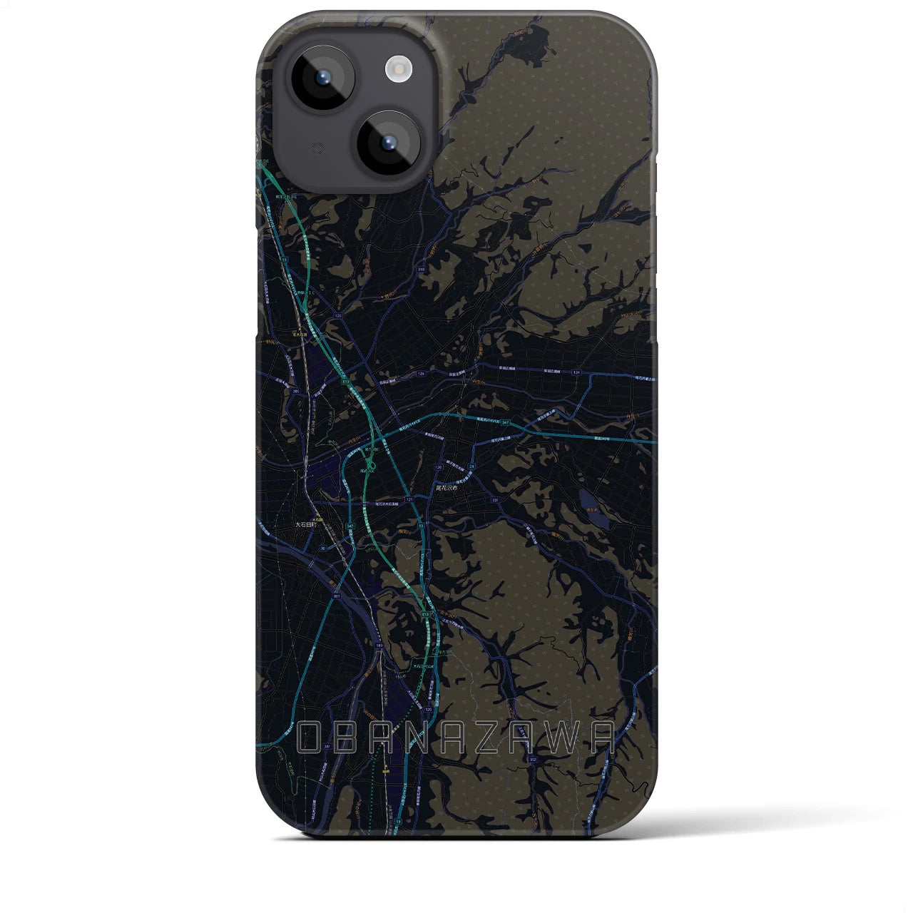 【尾花沢(山形県)】地図柄iPhoneケース(バックカバータイプ)