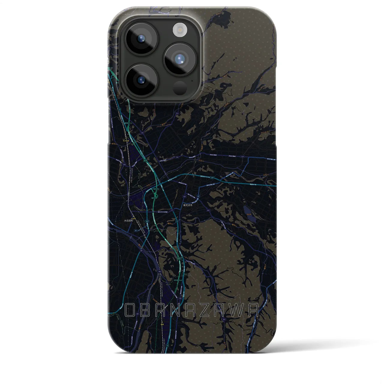 【尾花沢(山形県)】地図柄iPhoneケース(バックカバータイプ)