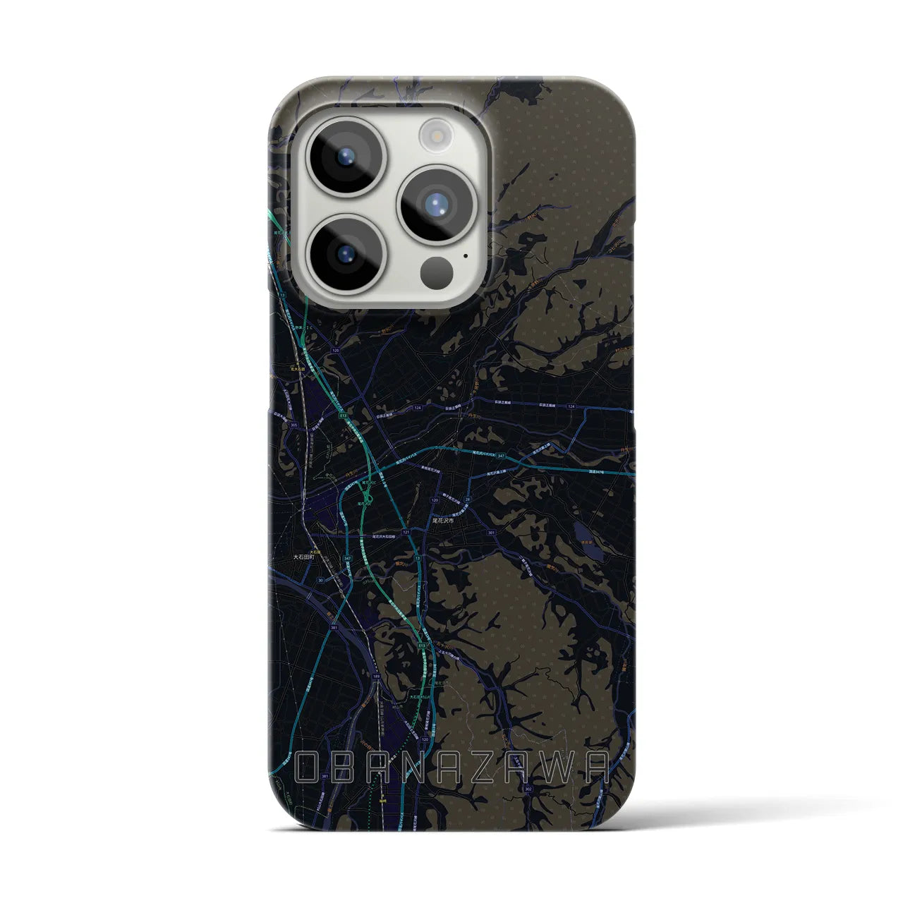 【尾花沢(山形県)】地図柄iPhoneケース(バックカバータイプ)