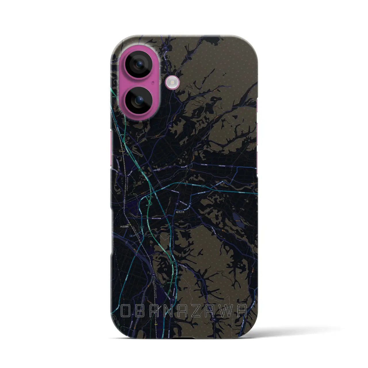 【尾花沢(山形県)】地図柄iPhoneケース(バックカバータイプ)