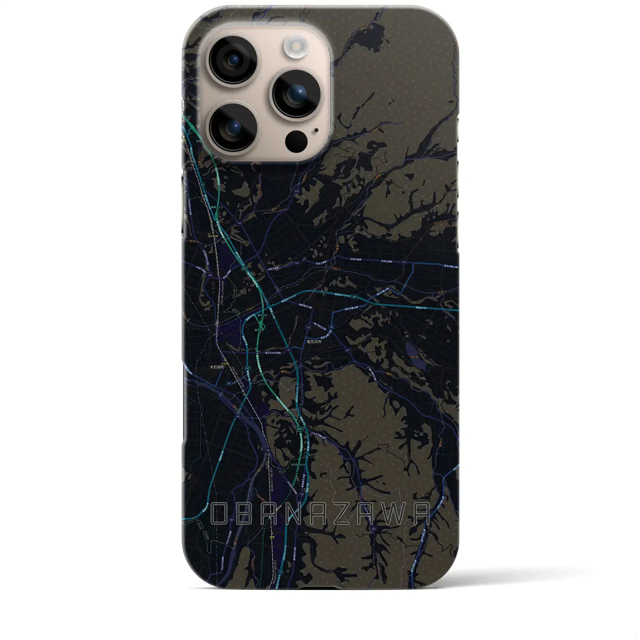 【尾花沢(山形県)】地図柄iPhoneケース(バックカバータイプ)