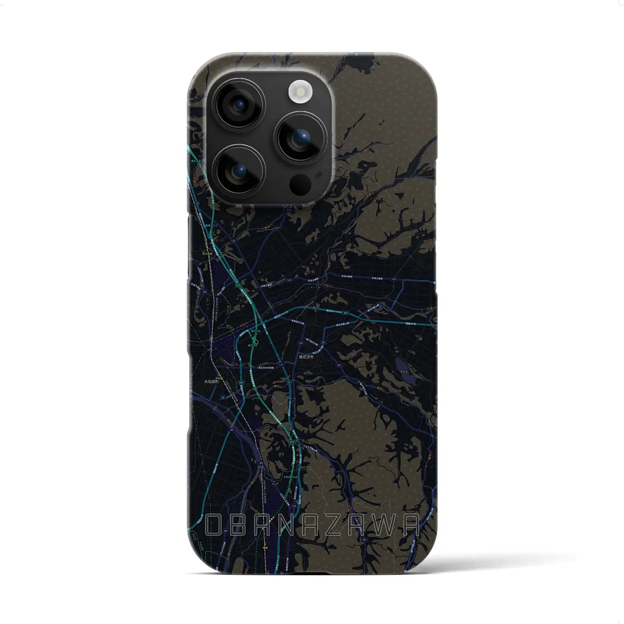 【尾花沢(山形県)】地図柄iPhoneケース(バックカバータイプ)