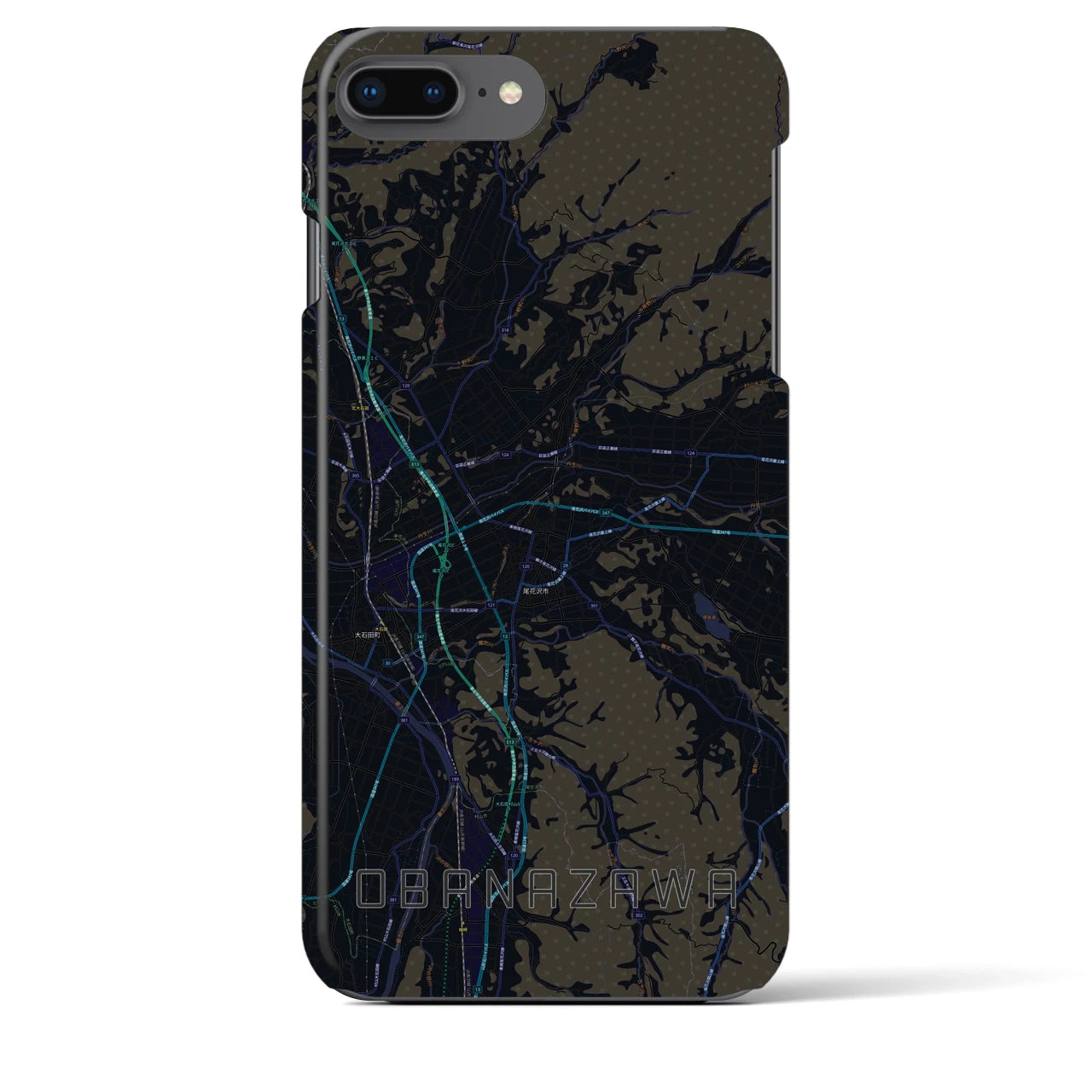 【尾花沢(山形県)】地図柄iPhoneケース(バックカバータイプ)