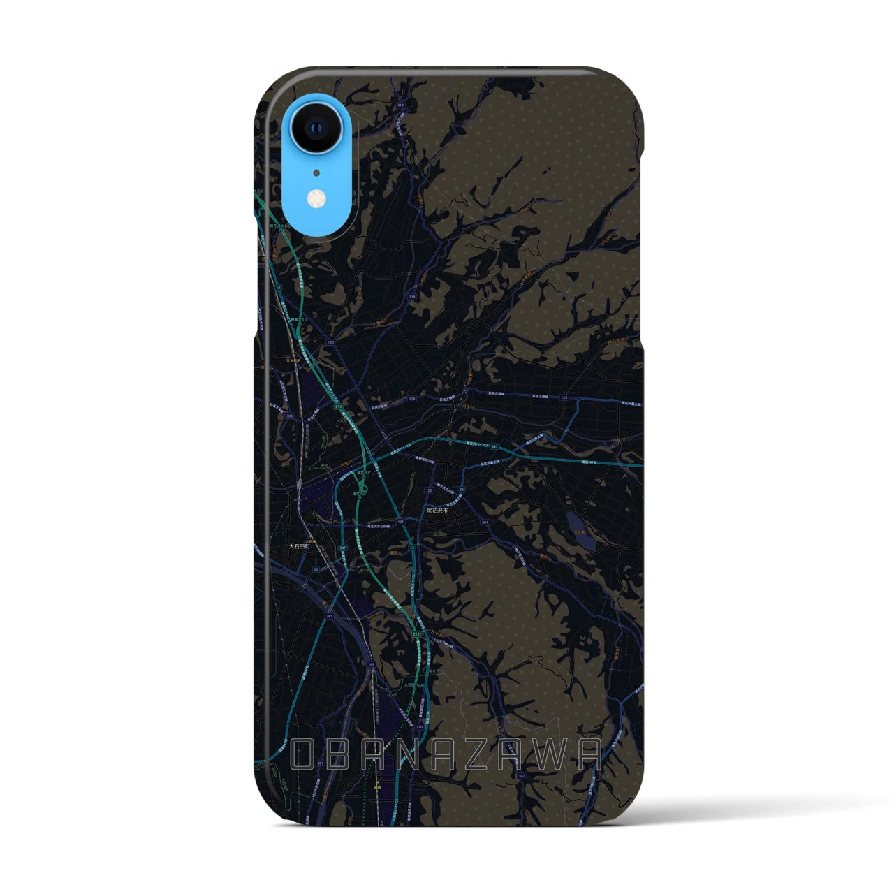 【尾花沢(山形県)】地図柄iPhoneケース(バックカバータイプ)