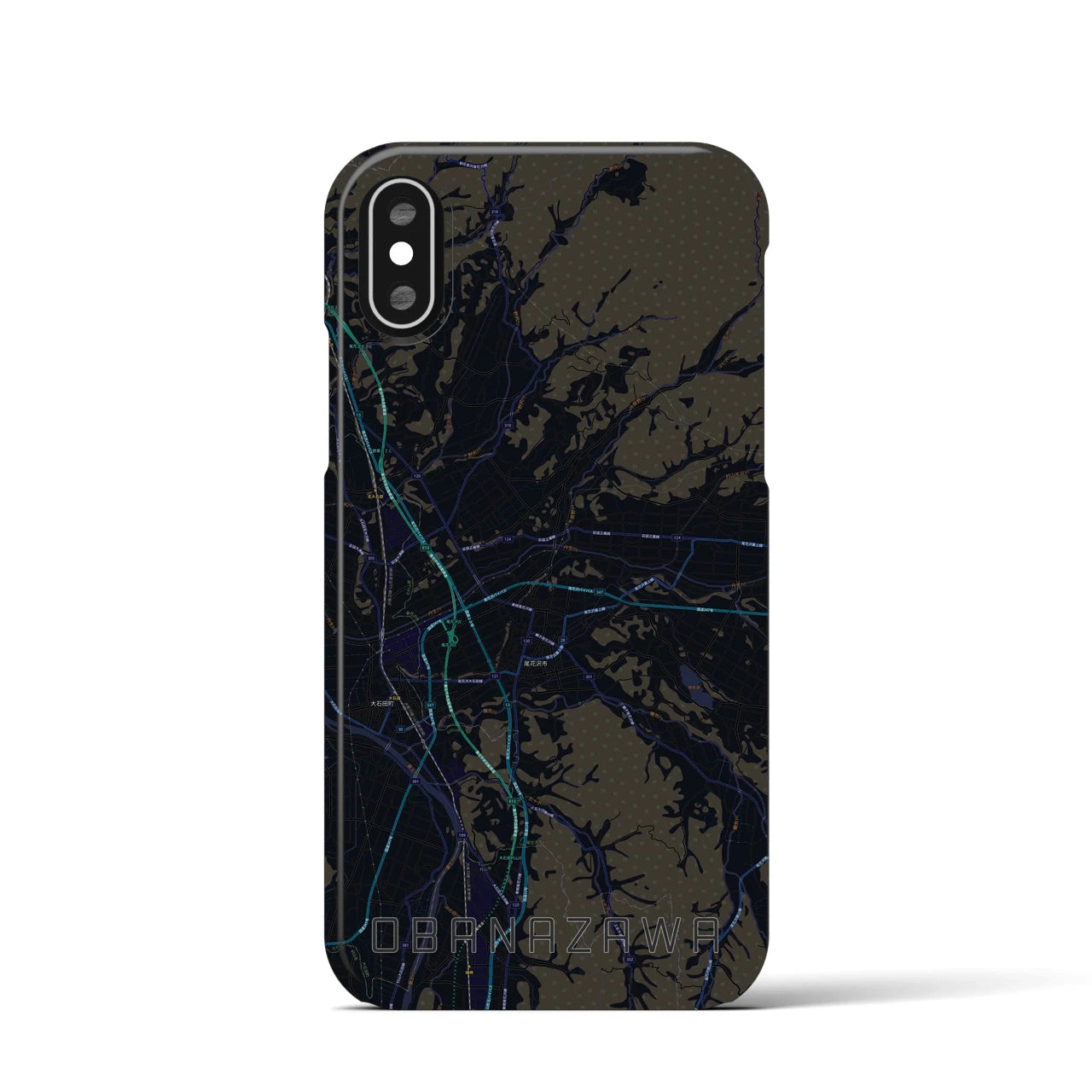 【尾花沢(山形県)】地図柄iPhoneケース(バックカバータイプ)