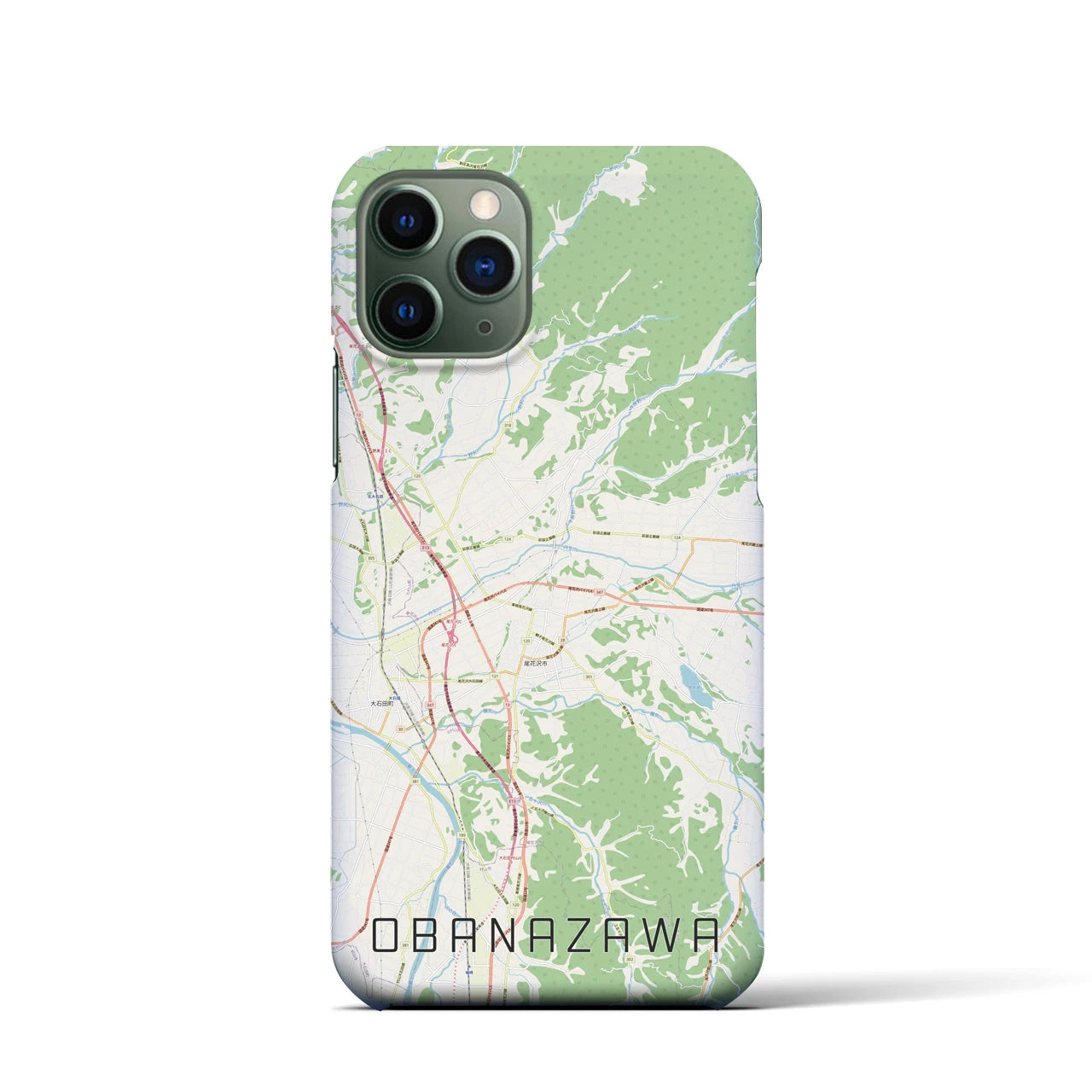 【尾花沢(山形県)】地図柄iPhoneケース(バックカバータイプ)