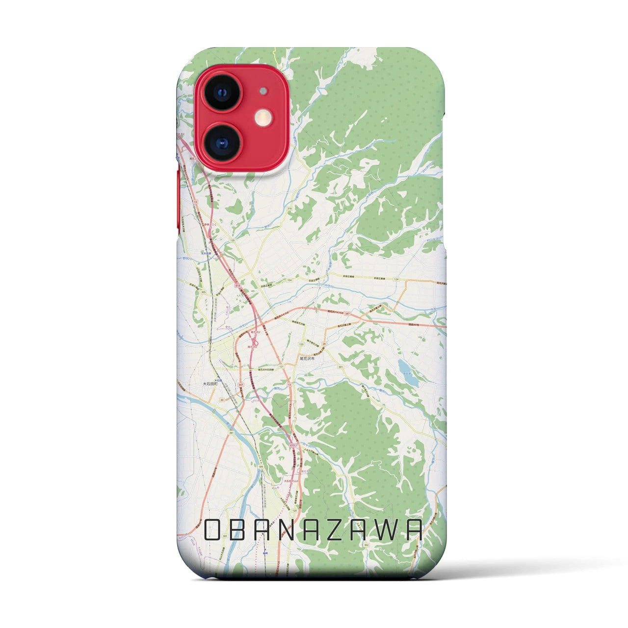 【尾花沢(山形県)】地図柄iPhoneケース(バックカバータイプ)