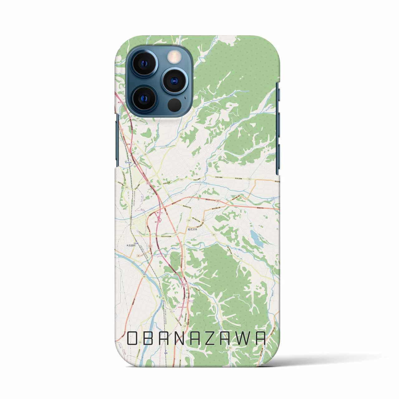 【尾花沢(山形県)】地図柄iPhoneケース(バックカバータイプ)