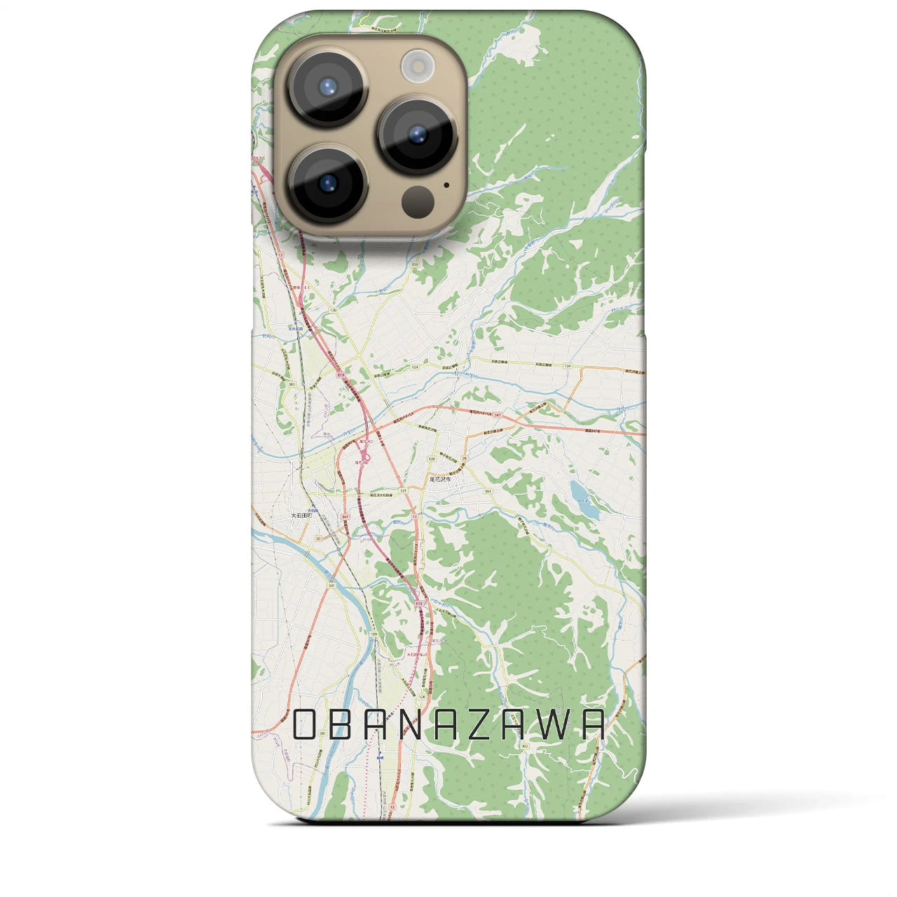 【尾花沢(山形県)】地図柄iPhoneケース(バックカバータイプ)
