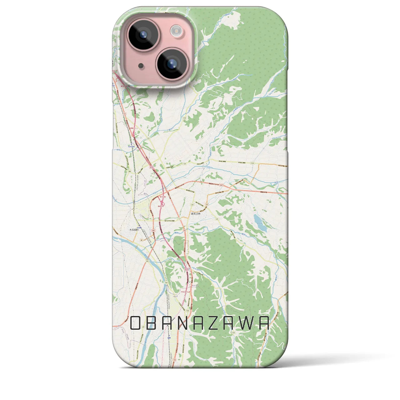 【尾花沢(山形県)】地図柄iPhoneケース(バックカバータイプ)