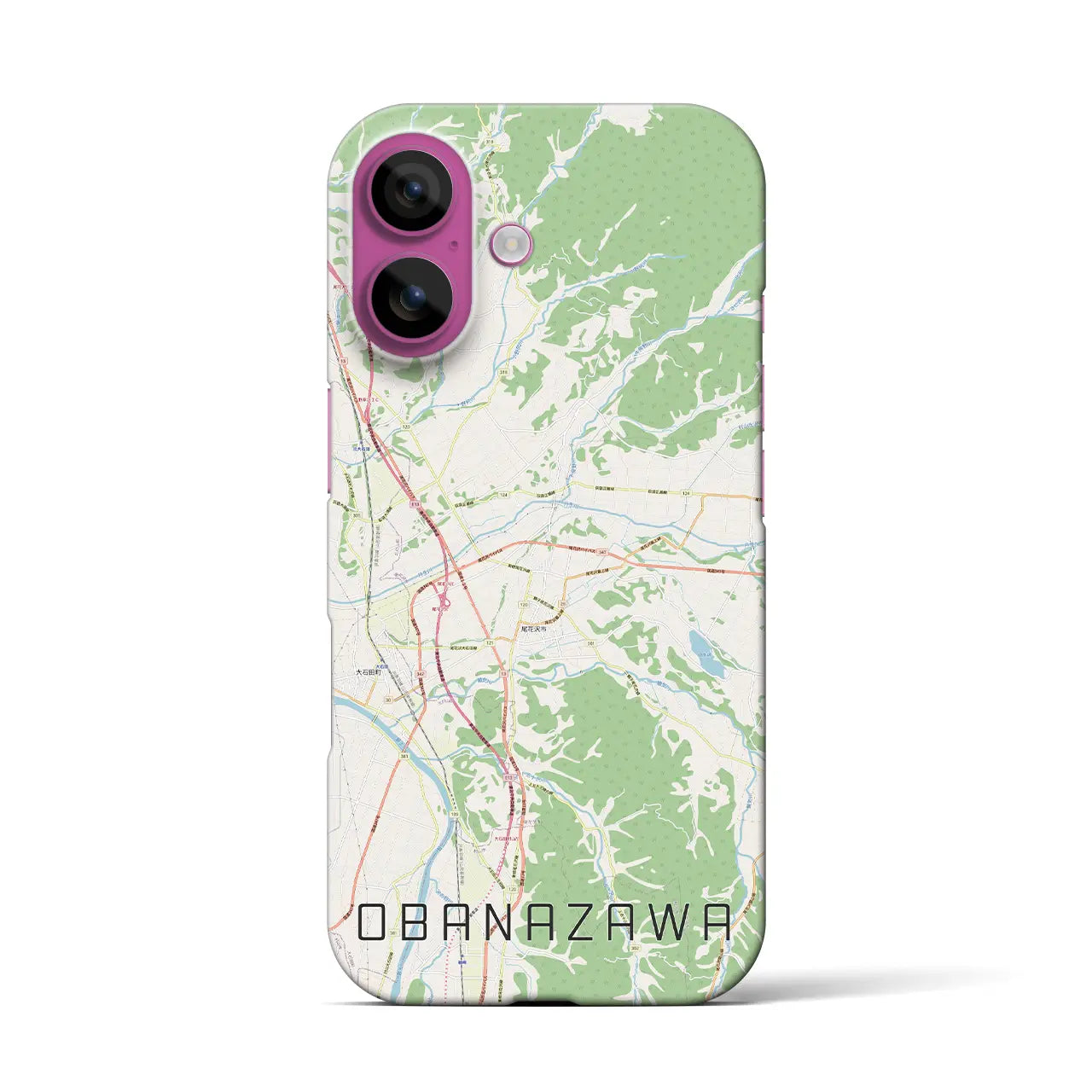 【尾花沢(山形県)】地図柄iPhoneケース(バックカバータイプ)