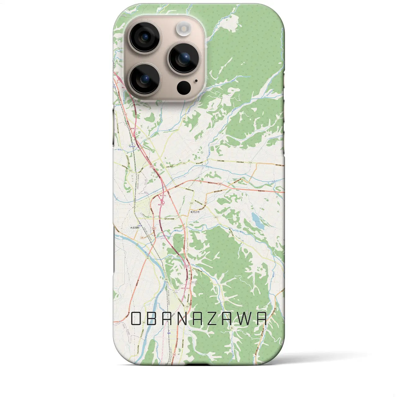 【尾花沢(山形県)】地図柄iPhoneケース(バックカバータイプ)
