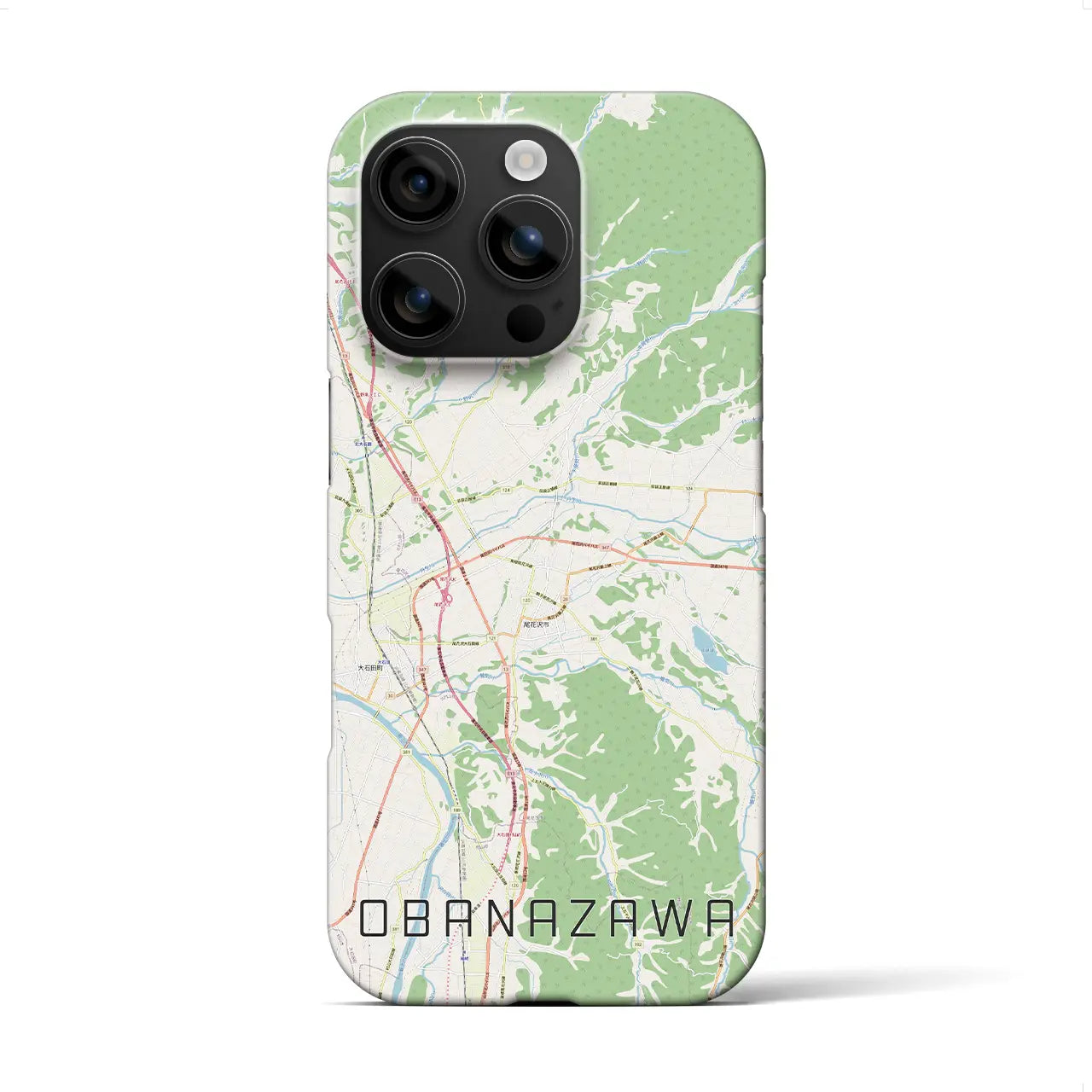 【尾花沢(山形県)】地図柄iPhoneケース(バックカバータイプ)