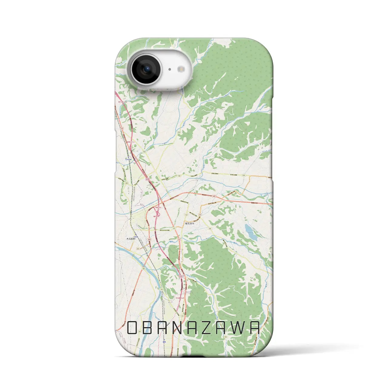 【尾花沢(山形県)】地図柄iPhoneケース(バックカバータイプ)