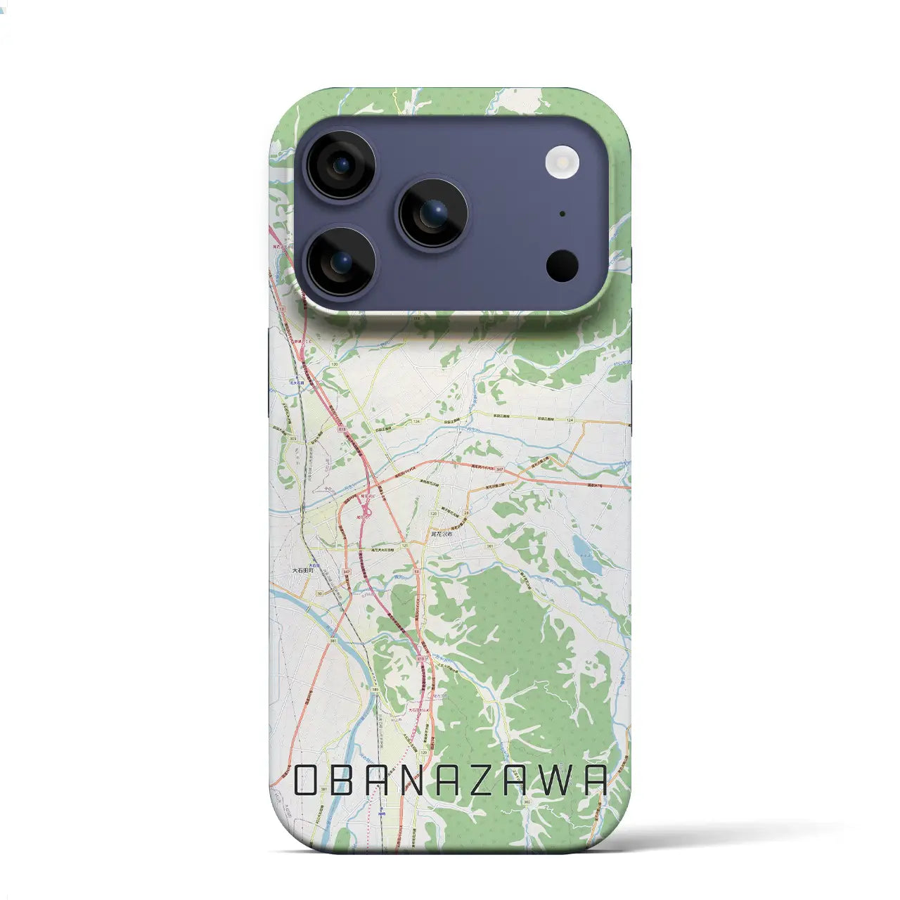 【尾花沢(山形県)】地図柄iPhoneケース(バックカバータイプ)