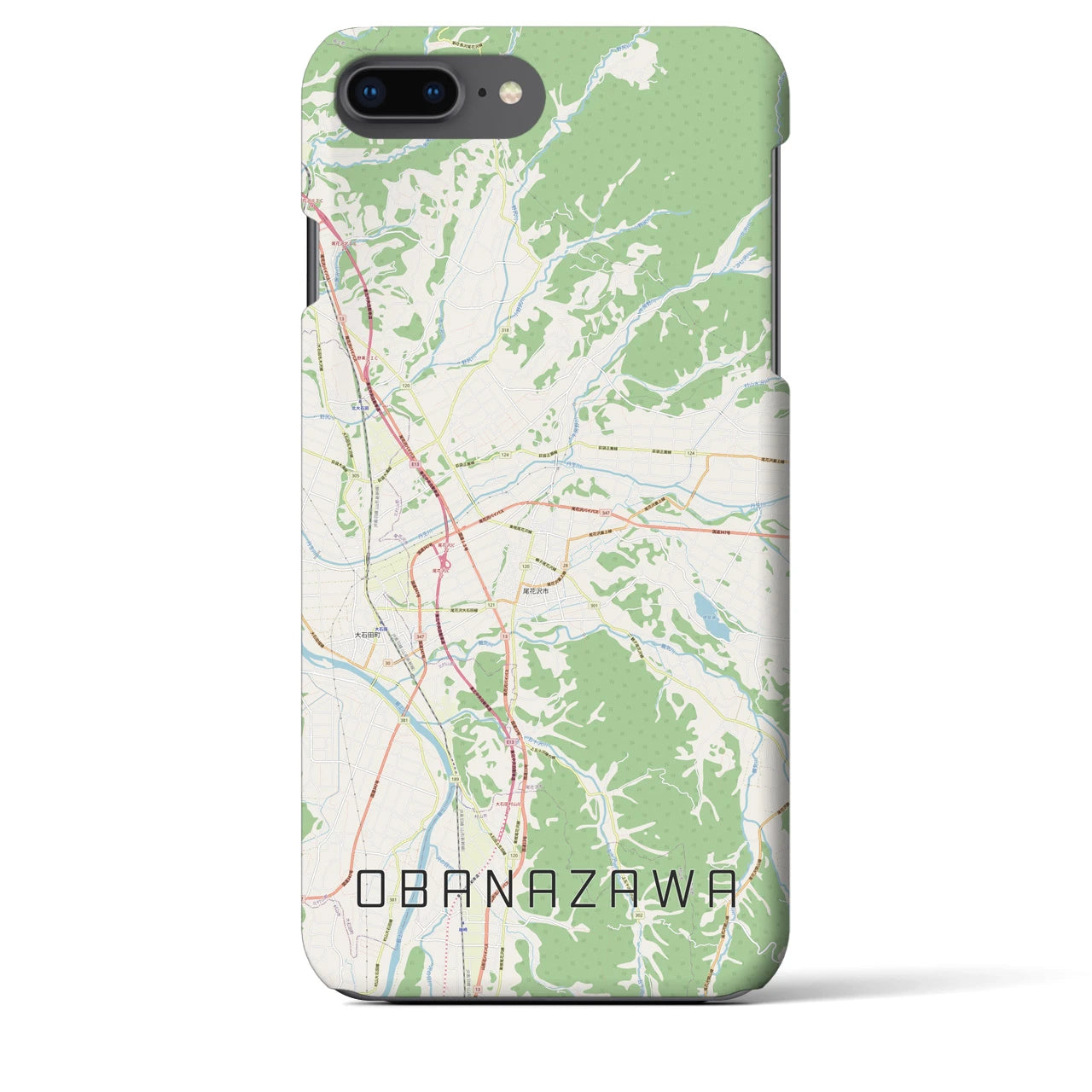 【尾花沢(山形県)】地図柄iPhoneケース(バックカバータイプ)
