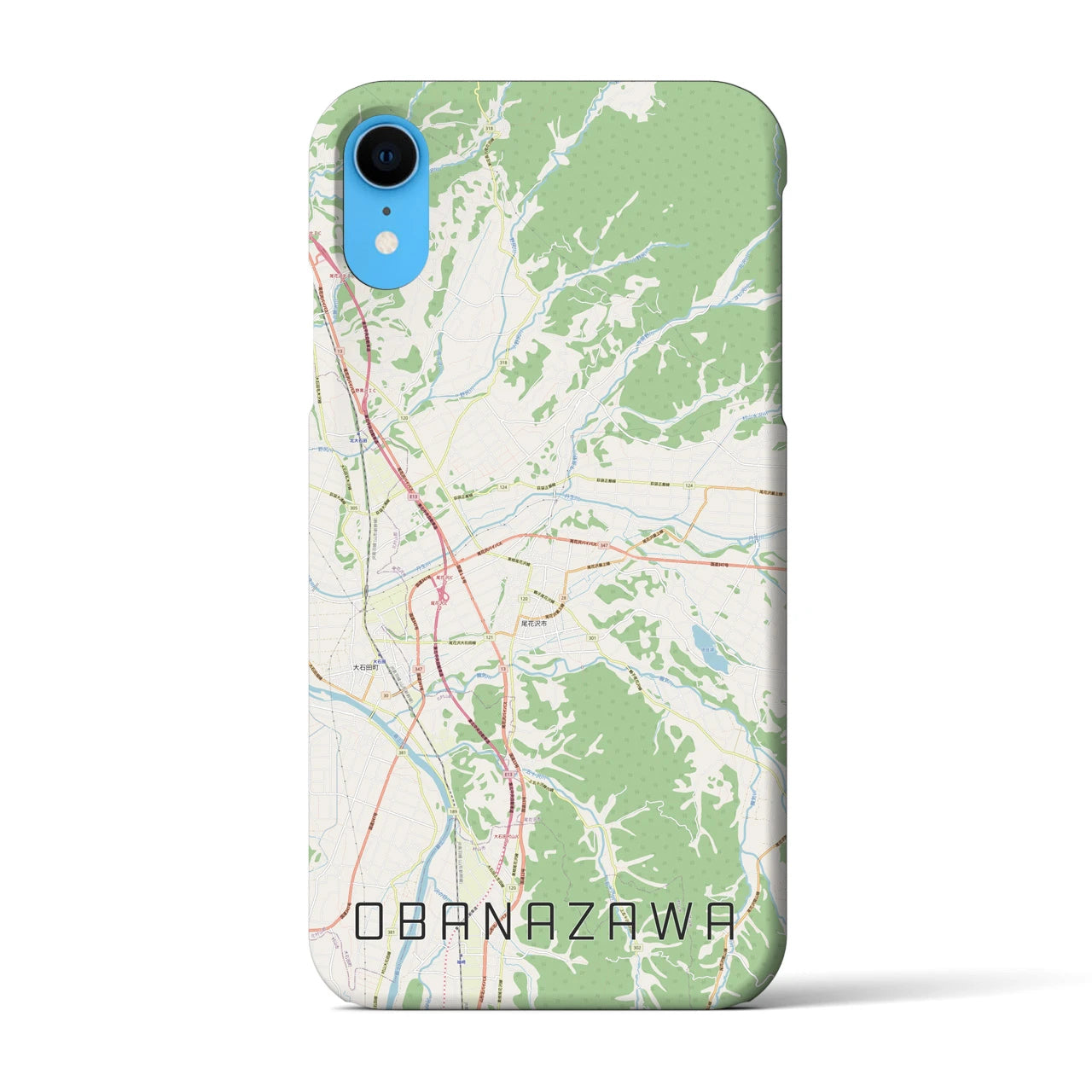【尾花沢(山形県)】地図柄iPhoneケース(バックカバータイプ)