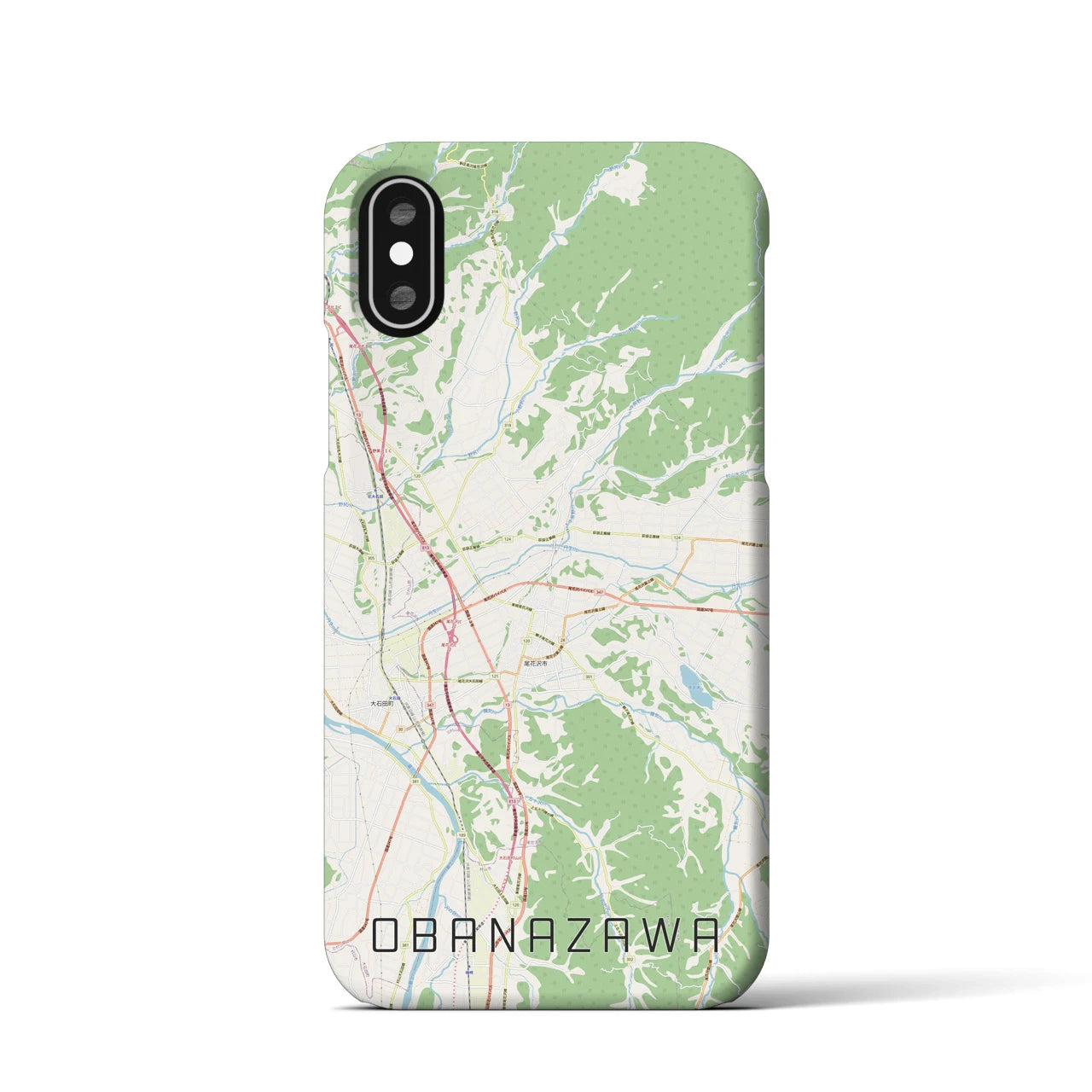 【尾花沢(山形県)】地図柄iPhoneケース(バックカバータイプ)