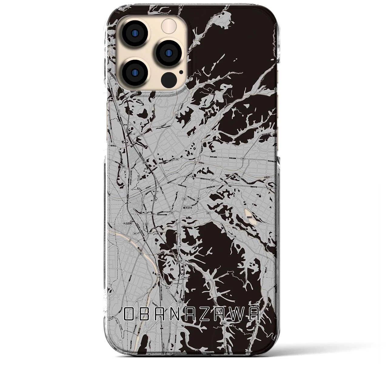 【尾花沢(山形県)】地図柄iPhoneケース(クリアタイプ)