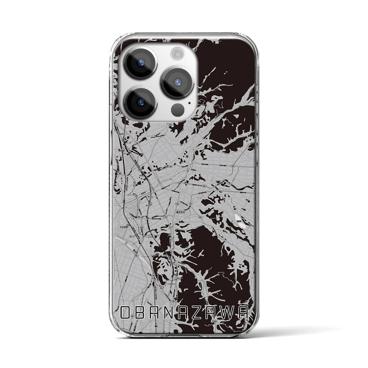 【尾花沢(山形県)】地図柄iPhoneケース(クリアタイプ)