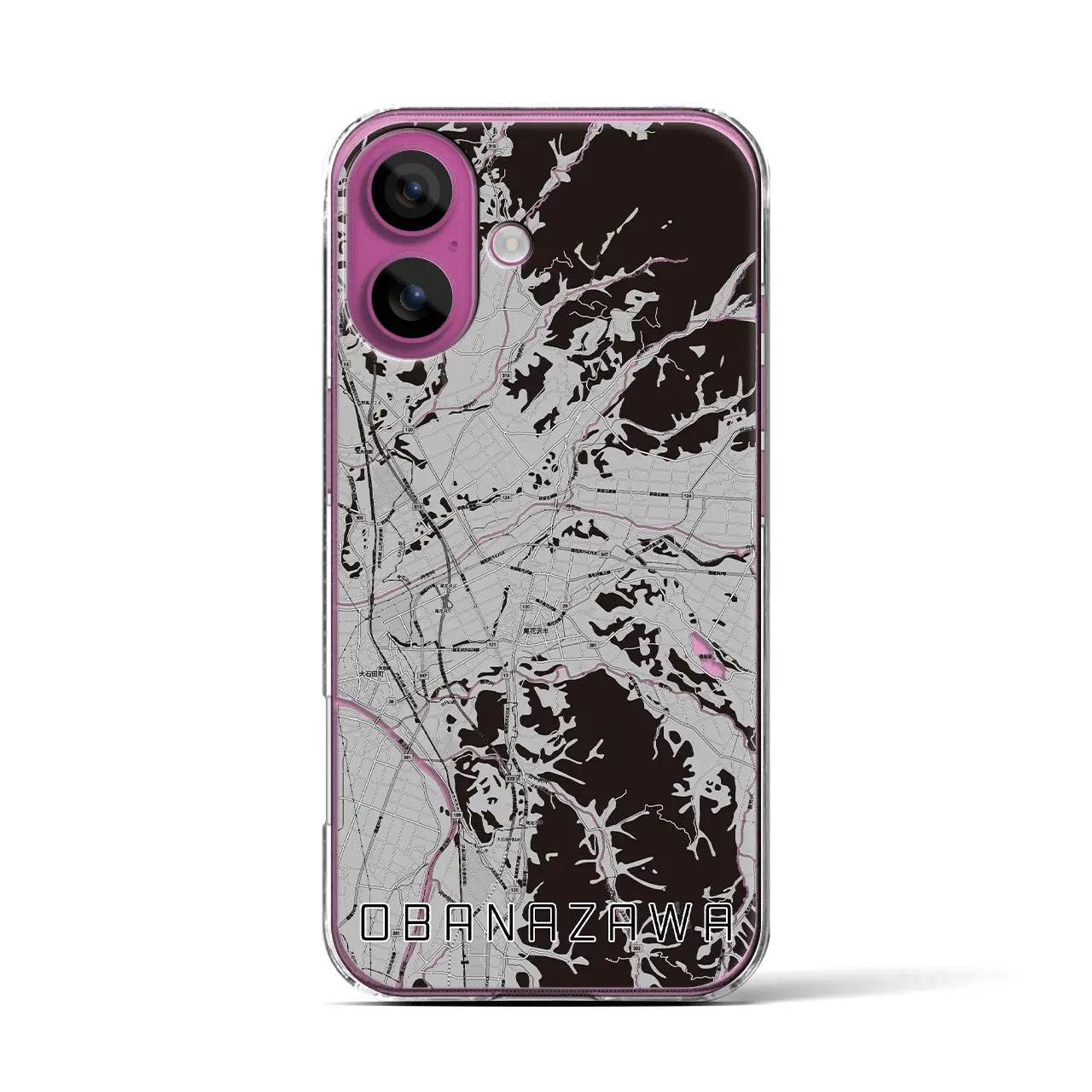 【尾花沢(山形県)】地図柄iPhoneケース(クリアタイプ)