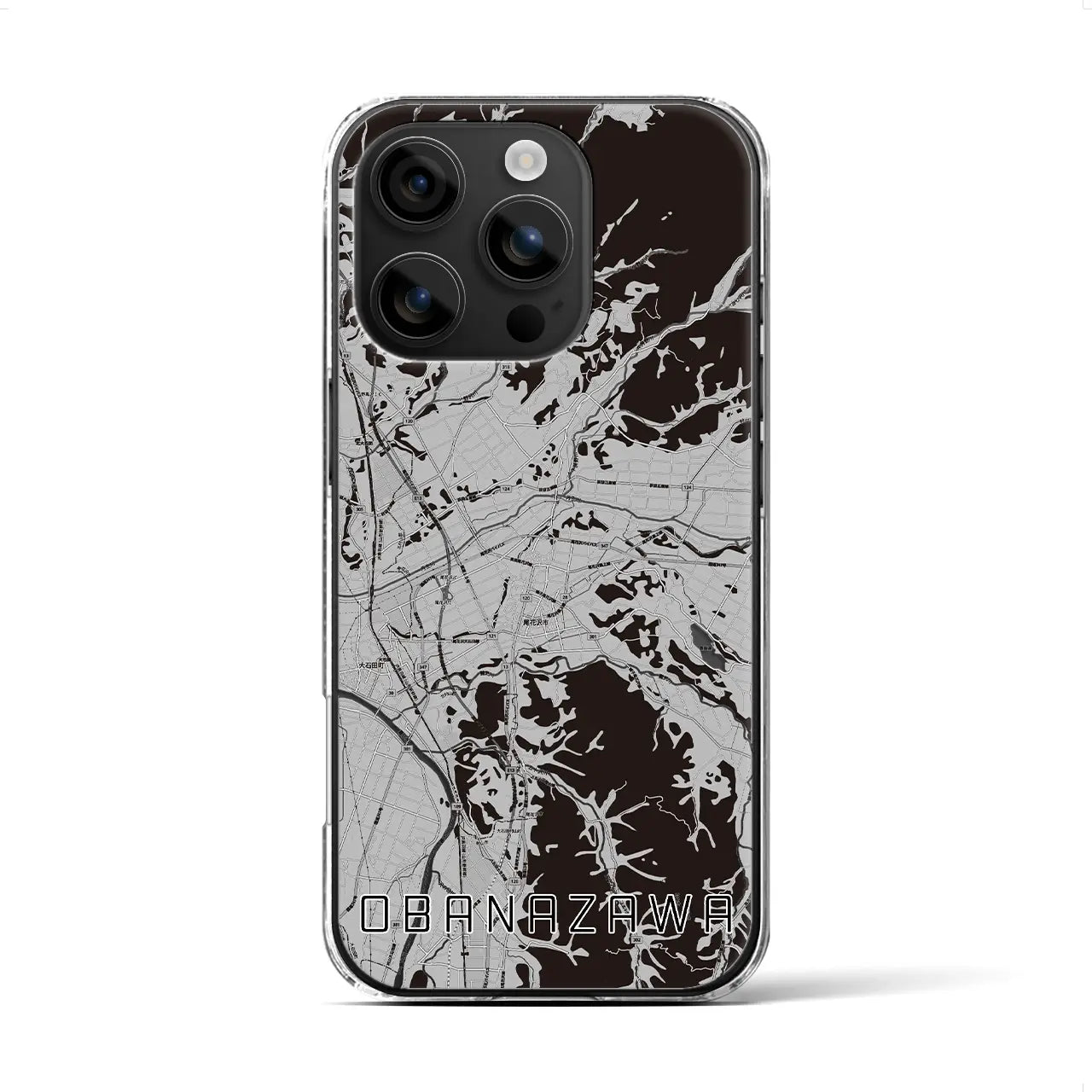 【尾花沢(山形県)】地図柄iPhoneケース(クリアタイプ)