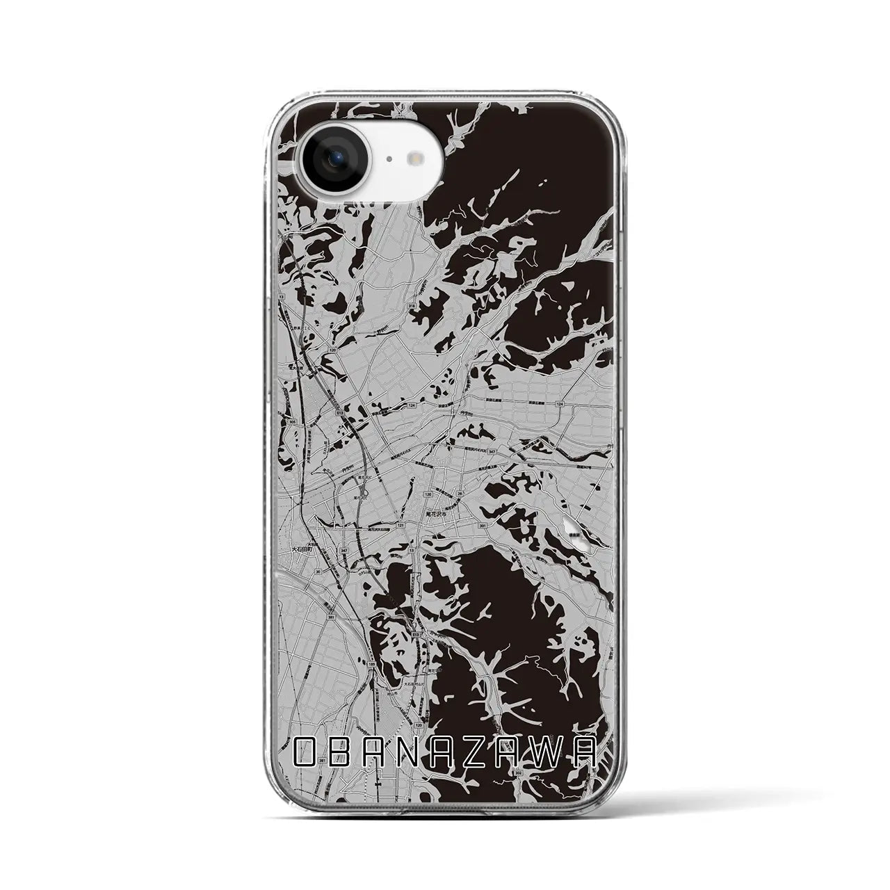 【尾花沢(山形県)】地図柄iPhoneケース(クリアタイプ)