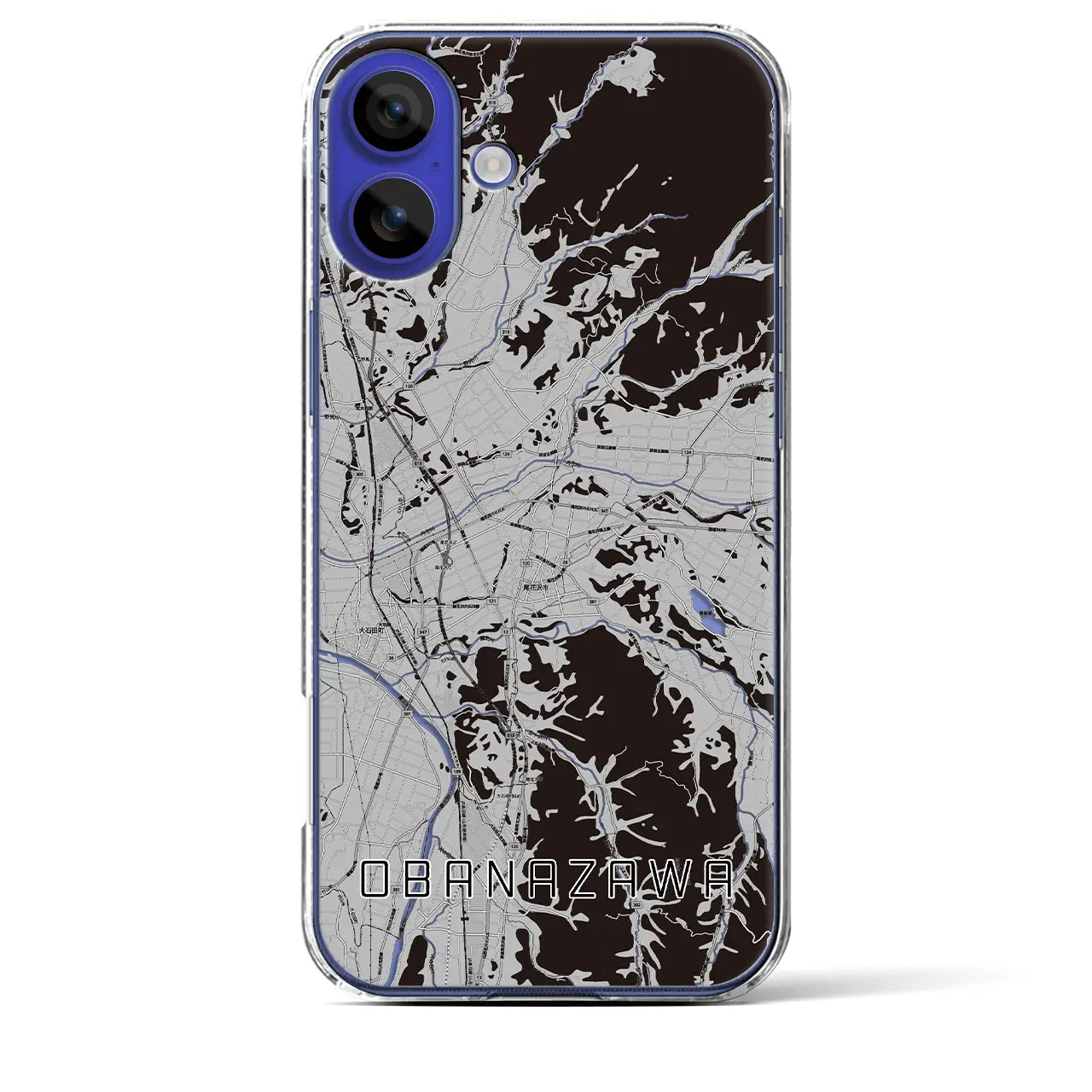 【尾花沢(山形県)】地図柄iPhoneケース(クリアタイプ)