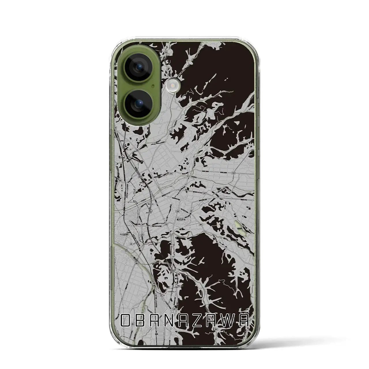 【尾花沢(山形県)】地図柄iPhoneケース(クリアタイプ)