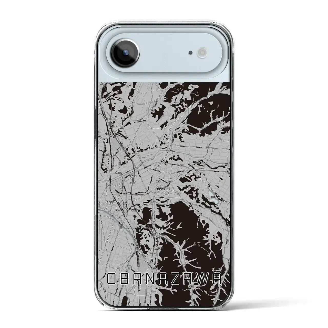 【尾花沢(山形県)】地図柄iPhoneケース(クリアタイプ)