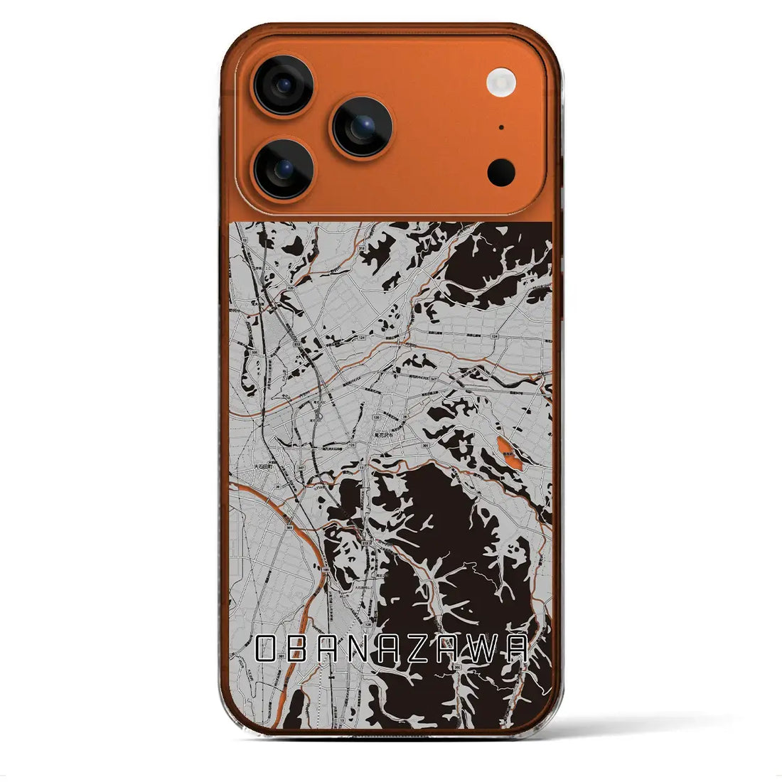 【尾花沢(山形県)】地図柄iPhoneケース(クリアタイプ)