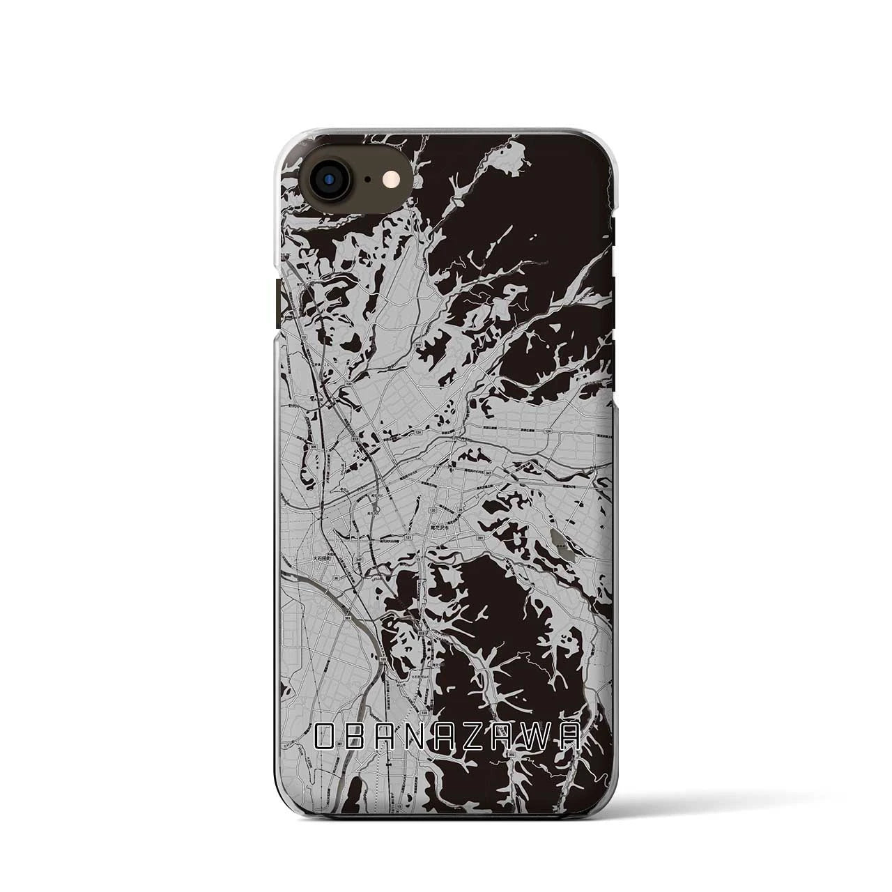 【尾花沢(山形県)】地図柄iPhoneケース(クリアタイプ)