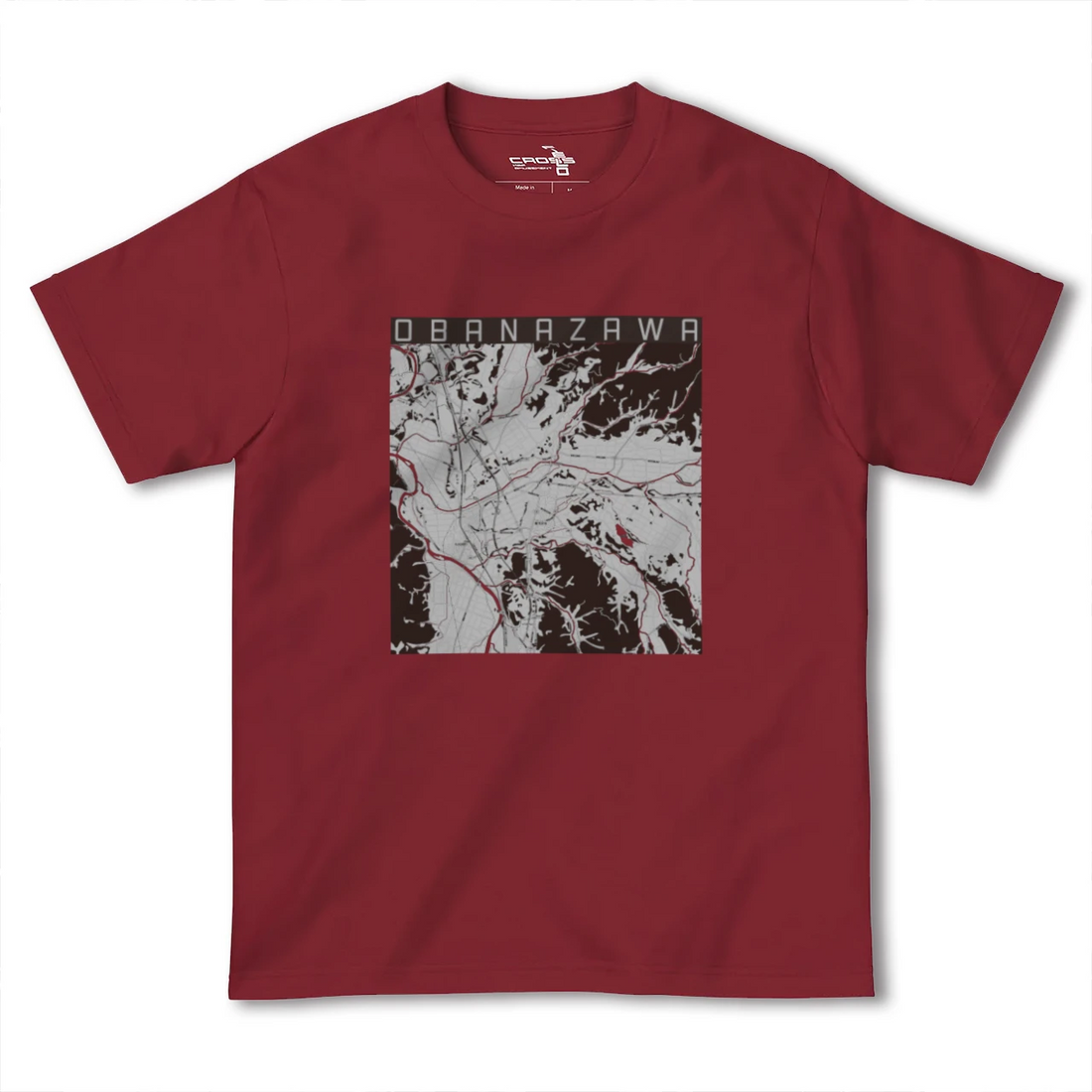 【尾花沢(山形県)】地図柄ヘビーウェイトTシャツ