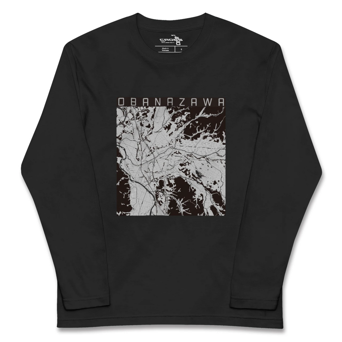 【尾花沢(山形県)】地図柄ロングスリーブTシャツ