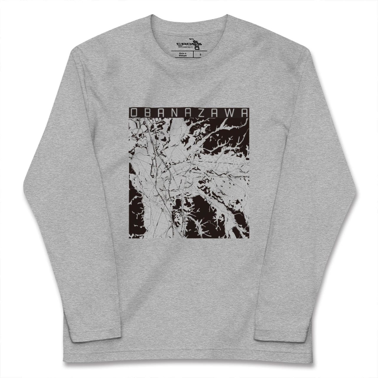 【尾花沢(山形県)】地図柄ロングスリーブTシャツ