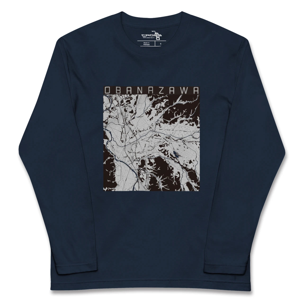 【尾花沢(山形県)】地図柄ロングスリーブTシャツ