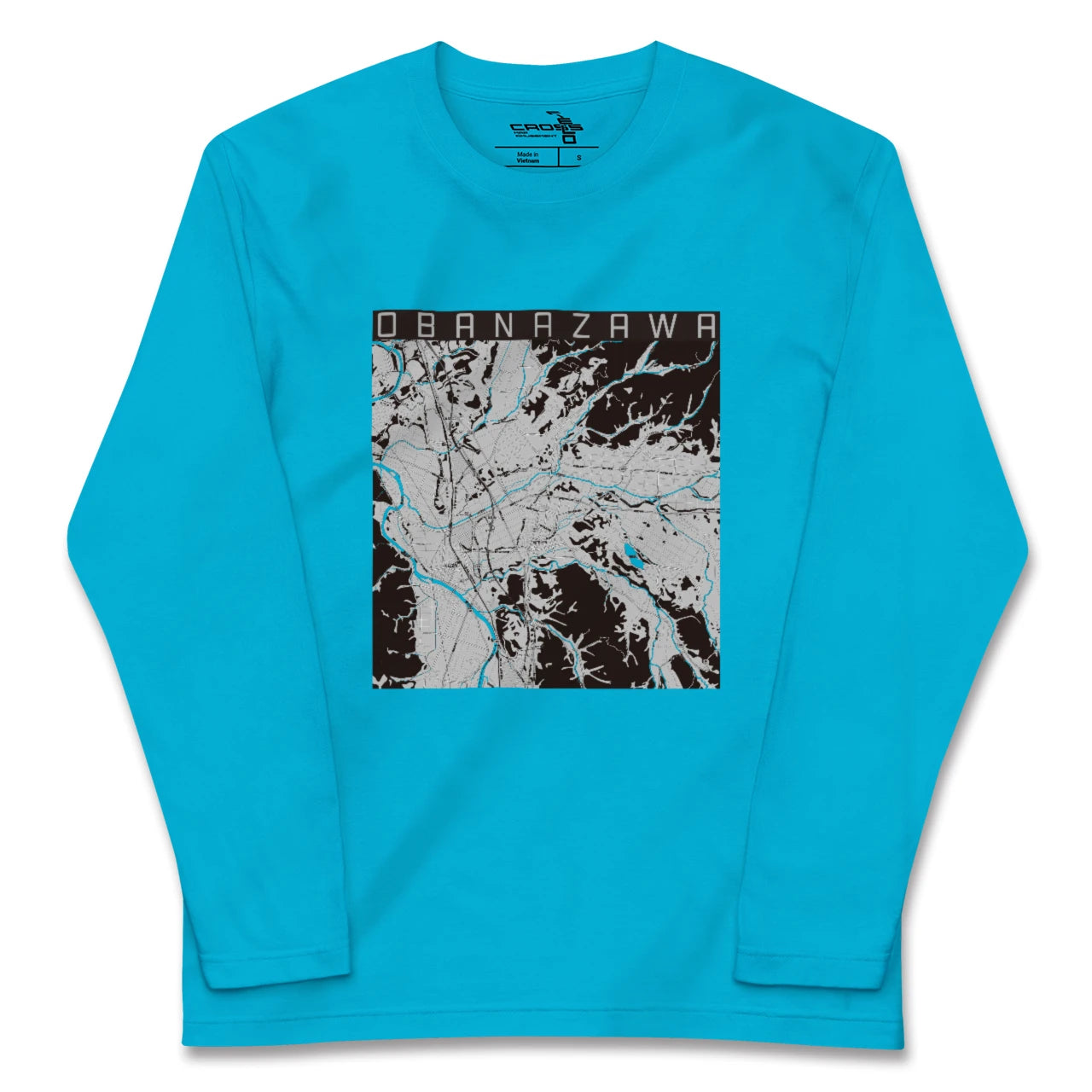【尾花沢(山形県)】地図柄ロングスリーブTシャツ