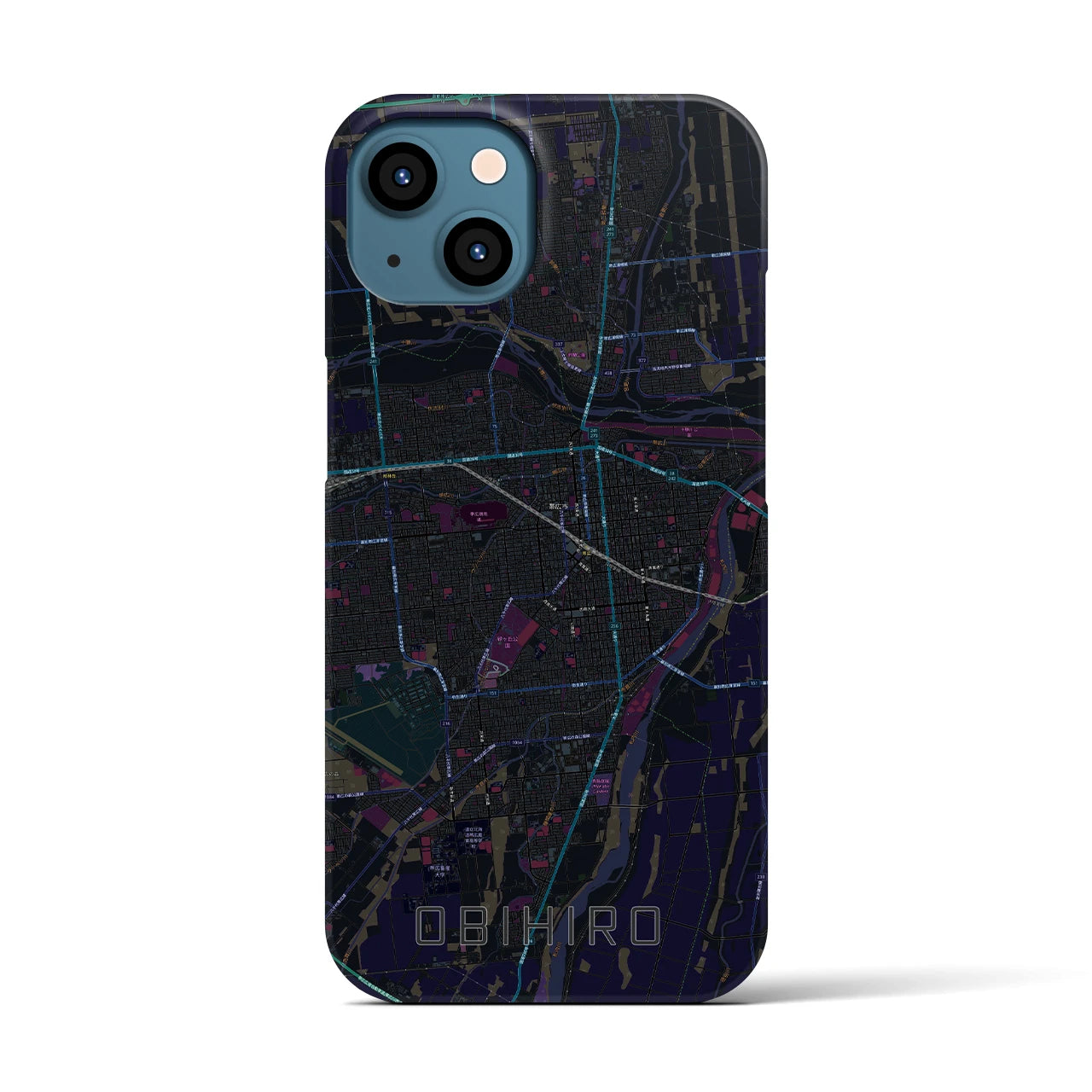 【帯広(北海道)】地図柄iPhoneケース(バックカバータイプ)
