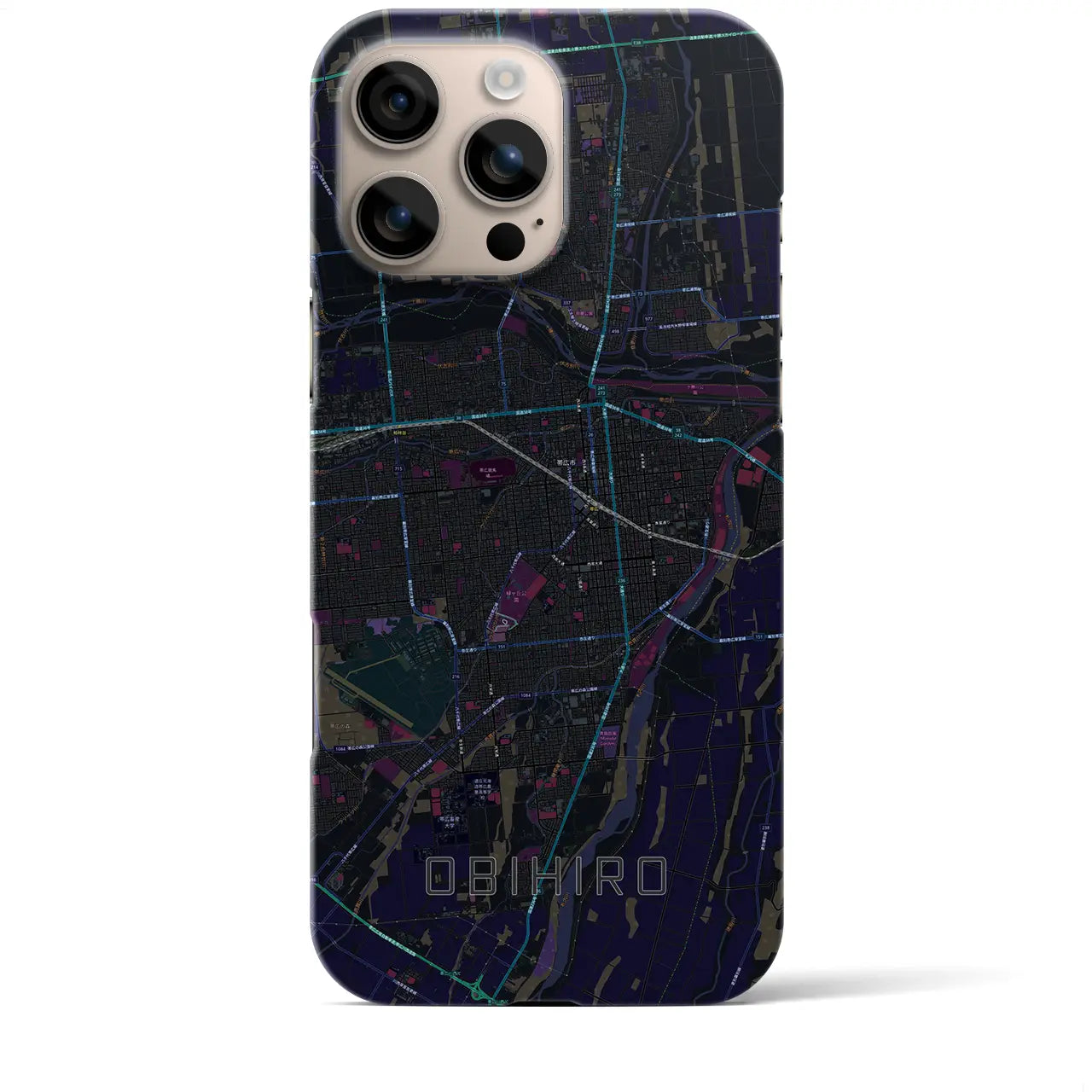 【帯広(北海道)】地図柄iPhoneケース(バックカバータイプ)