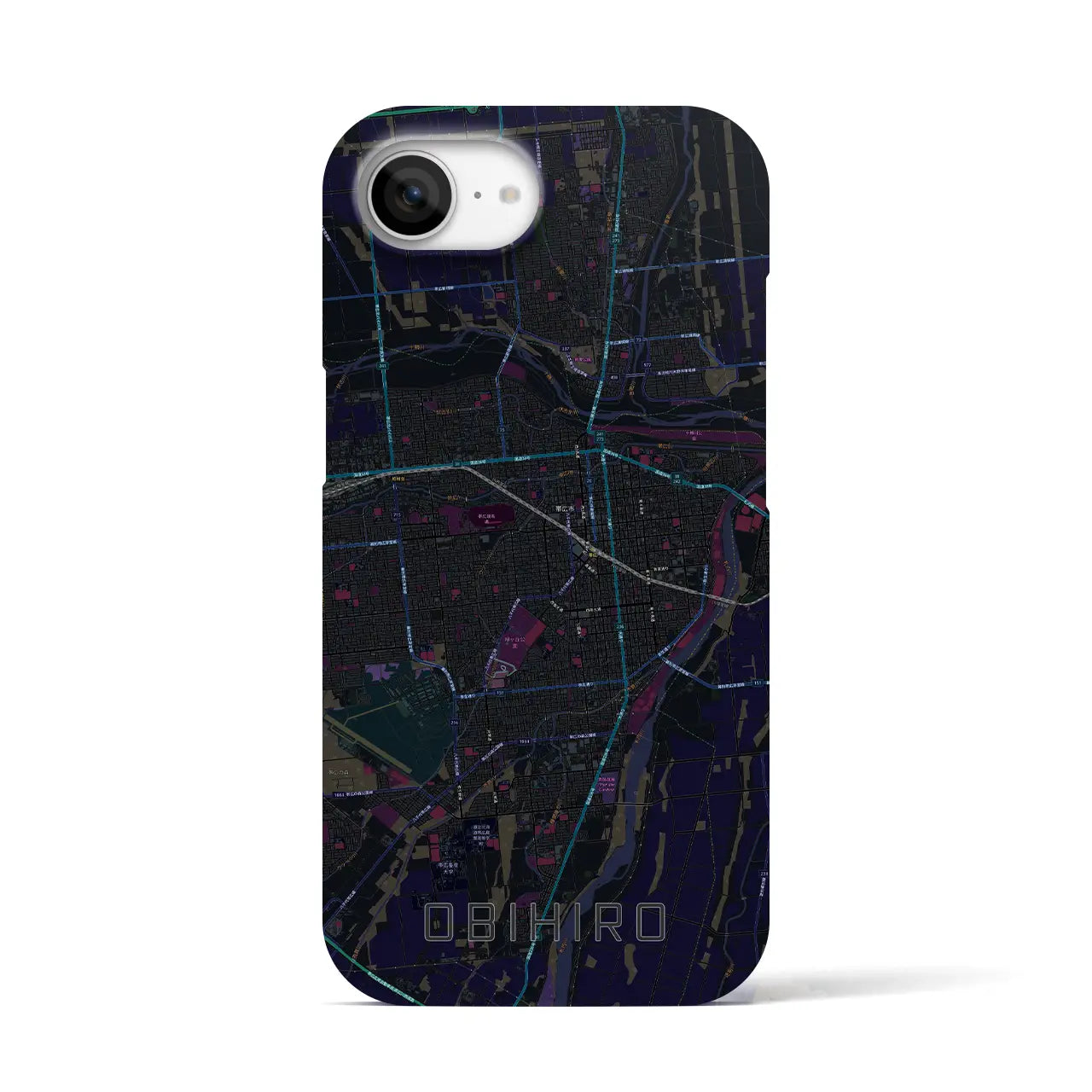 【帯広(北海道)】地図柄iPhoneケース(バックカバータイプ)