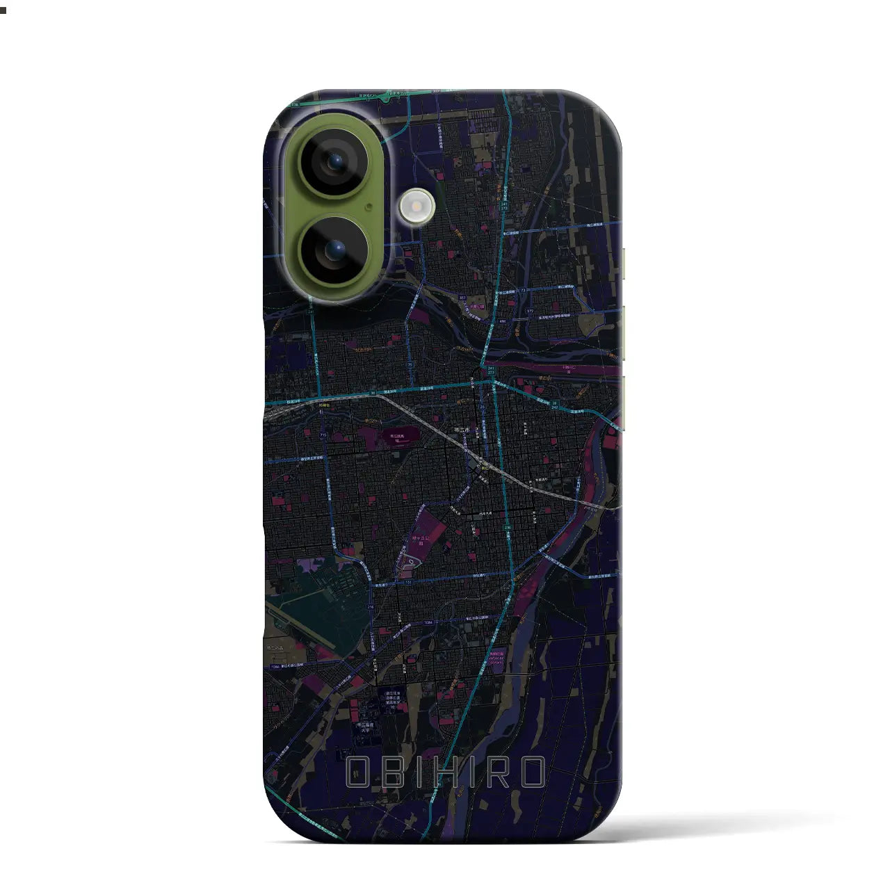 【帯広(北海道)】地図柄iPhoneケース(バックカバータイプ)