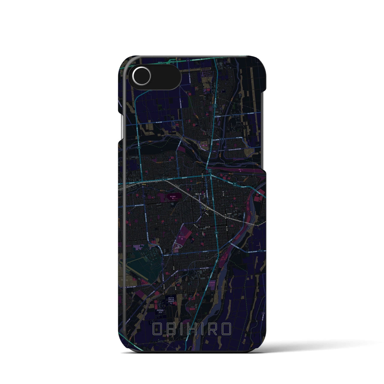 【帯広(北海道)】地図柄iPhoneケース(バックカバータイプ)