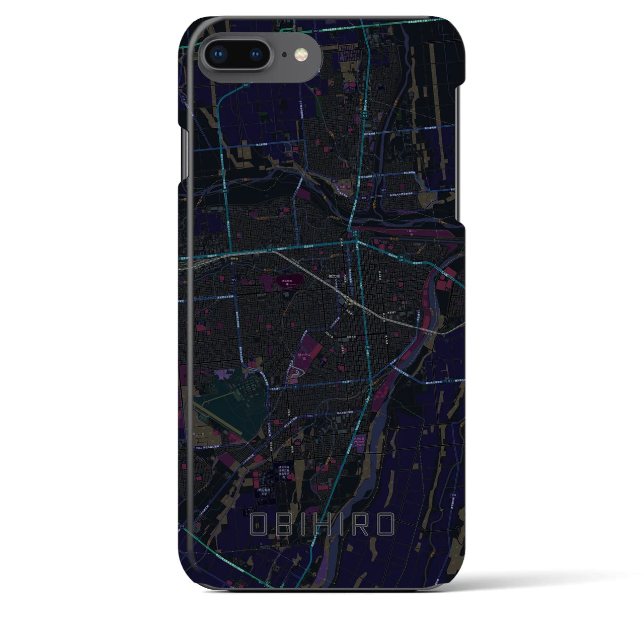 【帯広(北海道)】地図柄iPhoneケース(バックカバータイプ)