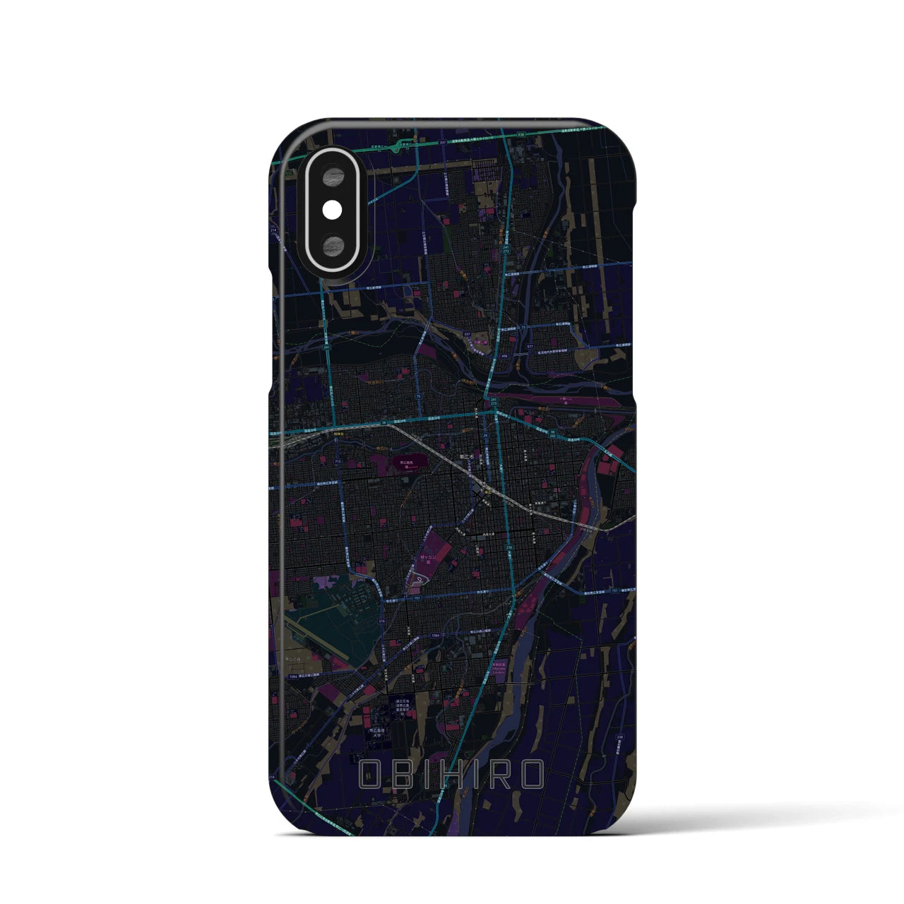 【帯広(北海道)】地図柄iPhoneケース(バックカバータイプ)