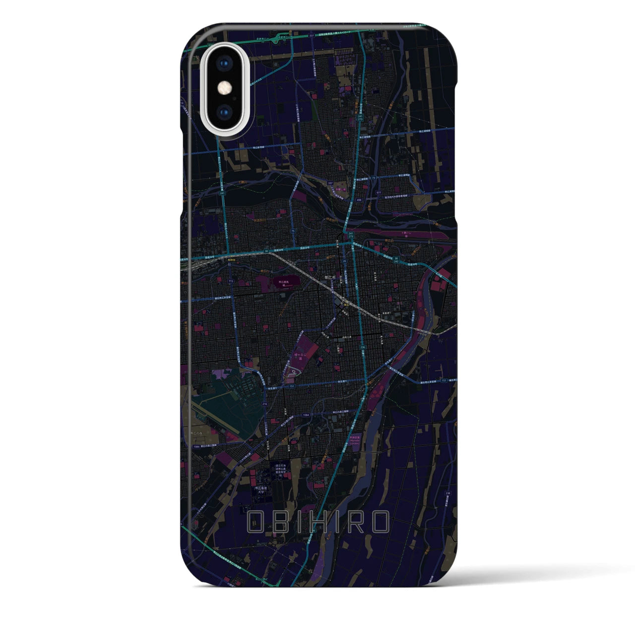 【帯広(北海道)】地図柄iPhoneケース(バックカバータイプ)