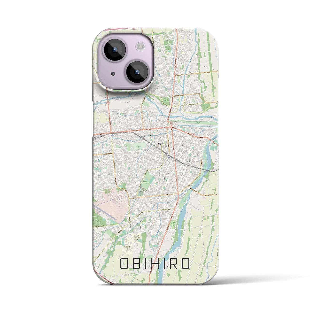【帯広(北海道)】地図柄iPhoneケース(バックカバータイプ)