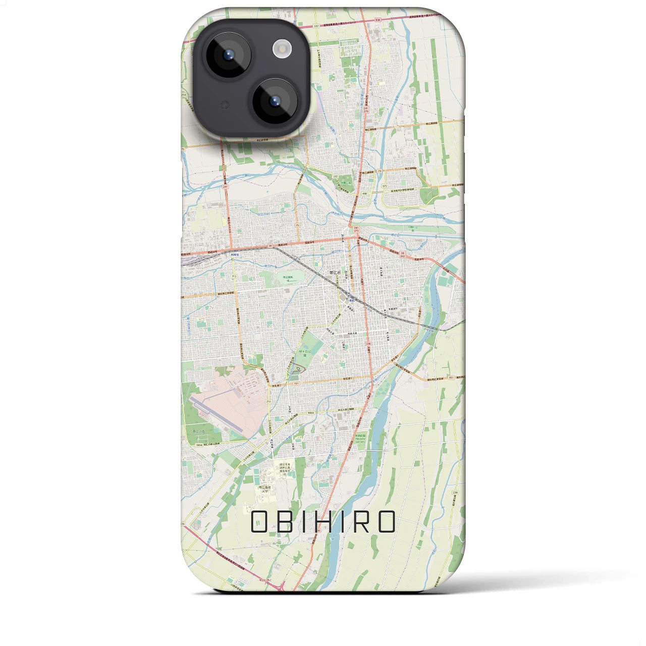 【帯広(北海道)】地図柄iPhoneケース(バックカバータイプ)